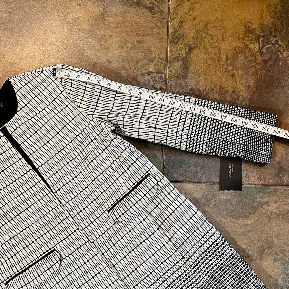 Nwt Zara Basic Ombre Embro Open Front Collarless … - image 7